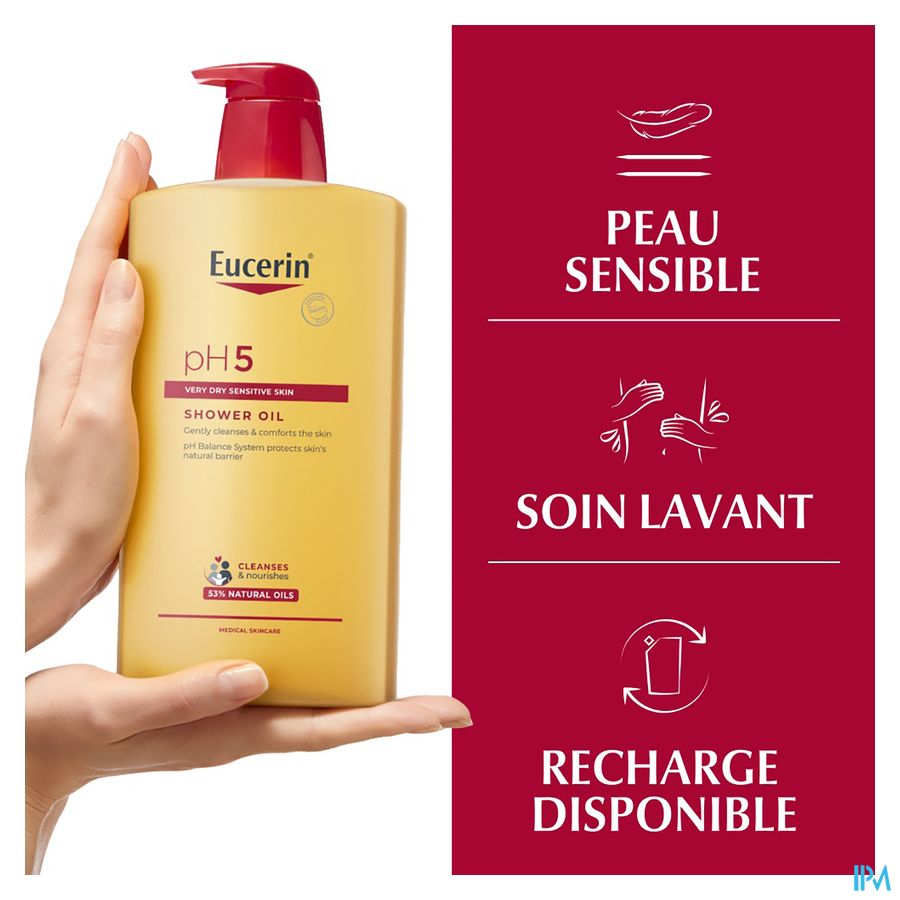 pH5 Huile de Douche Peau Sèche et Sensible avec pompe 1000ml