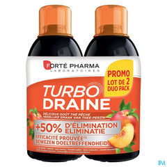 Turbodraine The Vert Peche Duo 2x500ml