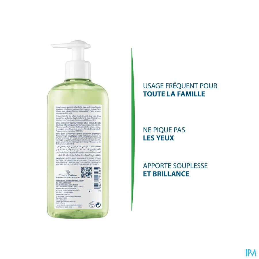 Ducray  EXTRA-DOUX  Shampooing dermo-protecteur Cheveux délicats - Pour toute la famille