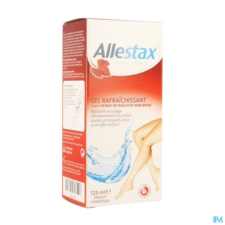 Allestax Double Freshness Gel Rafraîchissant, Jambes Lourdes, 125ml