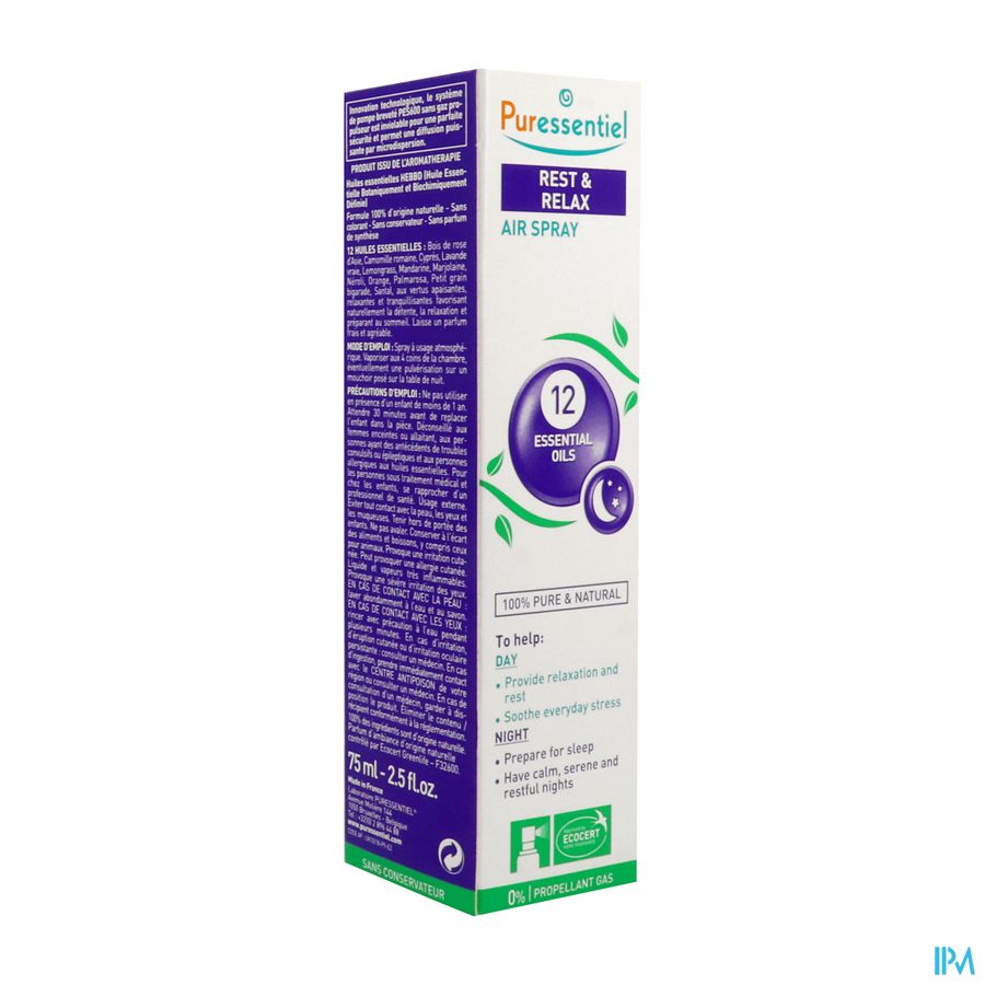 Puressentiel Sommeil Detente Spray 12 Hle Ess 75ml