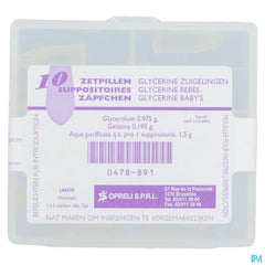 Suppo glycerine Sopreli bébés 10