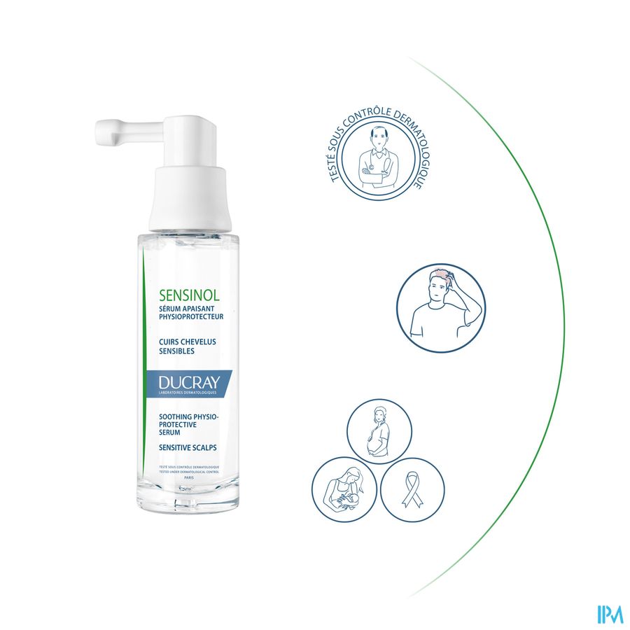 Ducray SENSINOL Sérum Apaisant Physioprotecteur - Spray Cuirs chevelus sensibles sujets à fortes démangeaisons Spray