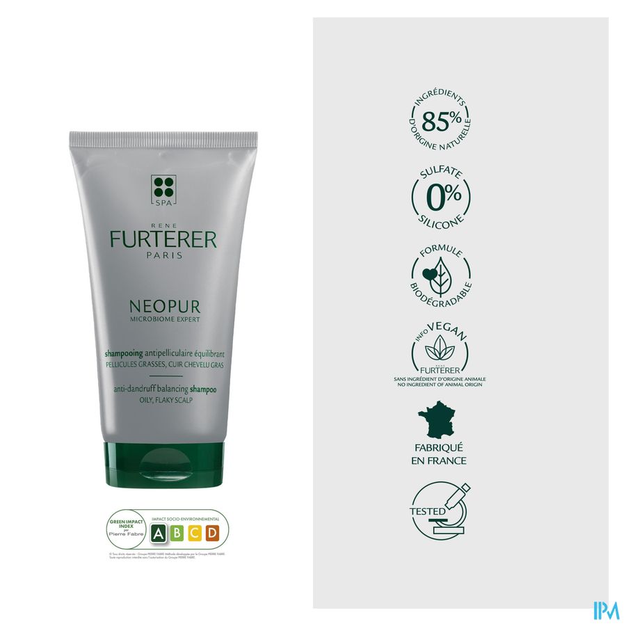René Furterer Shampooing antipelliculaire pellicules grasse, cuir chevelu gras - Shampoing anti pelliculaire - NEOPUR MICROBIOME EXPERT