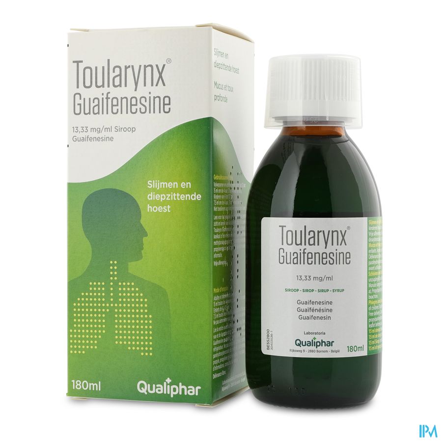 Toularynx Guaifenesine 180 ml sirop toux grasse