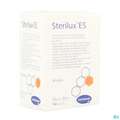 Sterilux Es 7,5x7,5cm 8pl.nst.100 P/s
