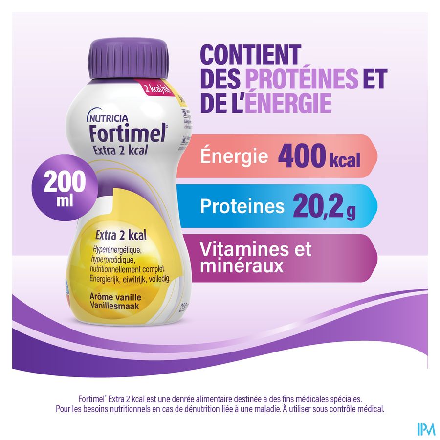 Fortimel Extra 2kcal Promopack 4+1 Goût Fraise Bouteilles 5x200ml