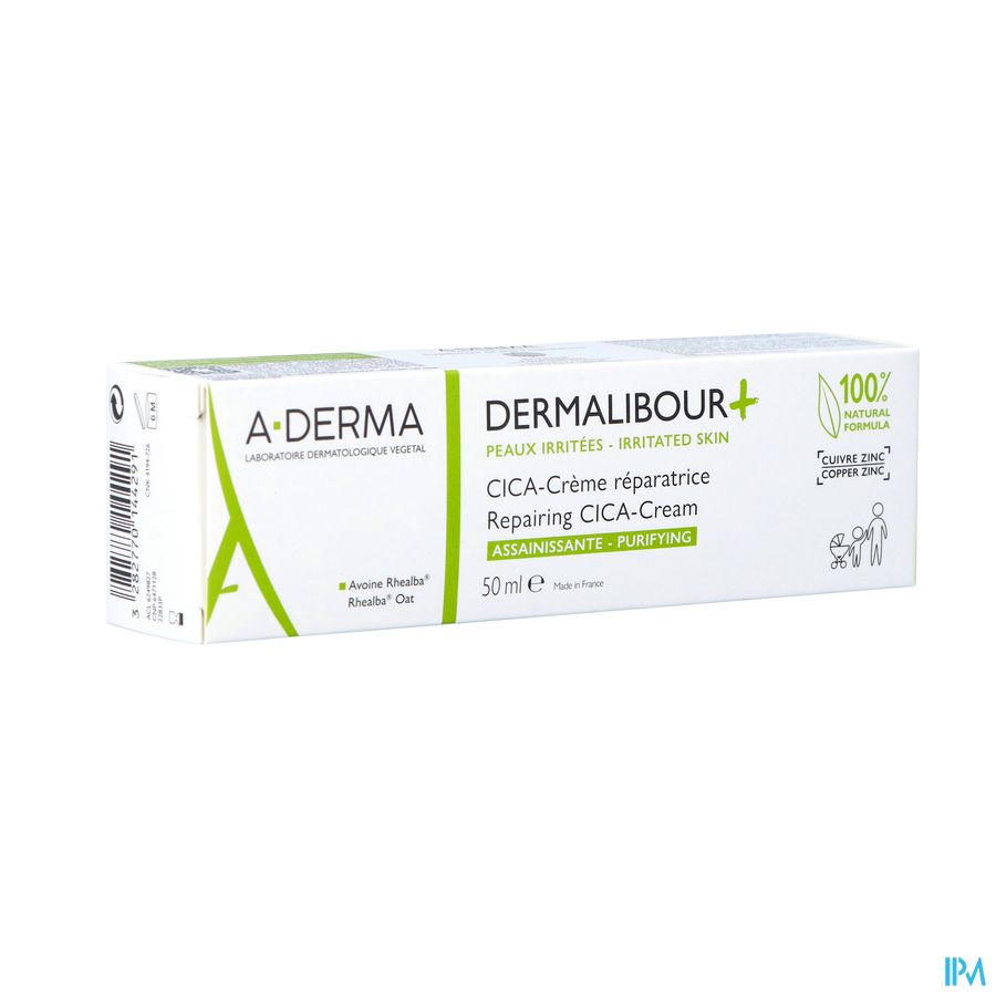 A-Derma Dermalibour+ Cica Crème Réparatrice assainissante Peau irritée cicatrices 100ml