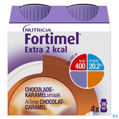 Fortimel Extra 2kcal Goût Chocolat-Caramel Bouteilles 4x200ml