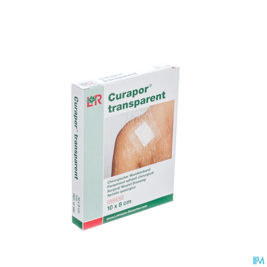 Curapor Transparent Steril 10cmx 8cm 5 13100