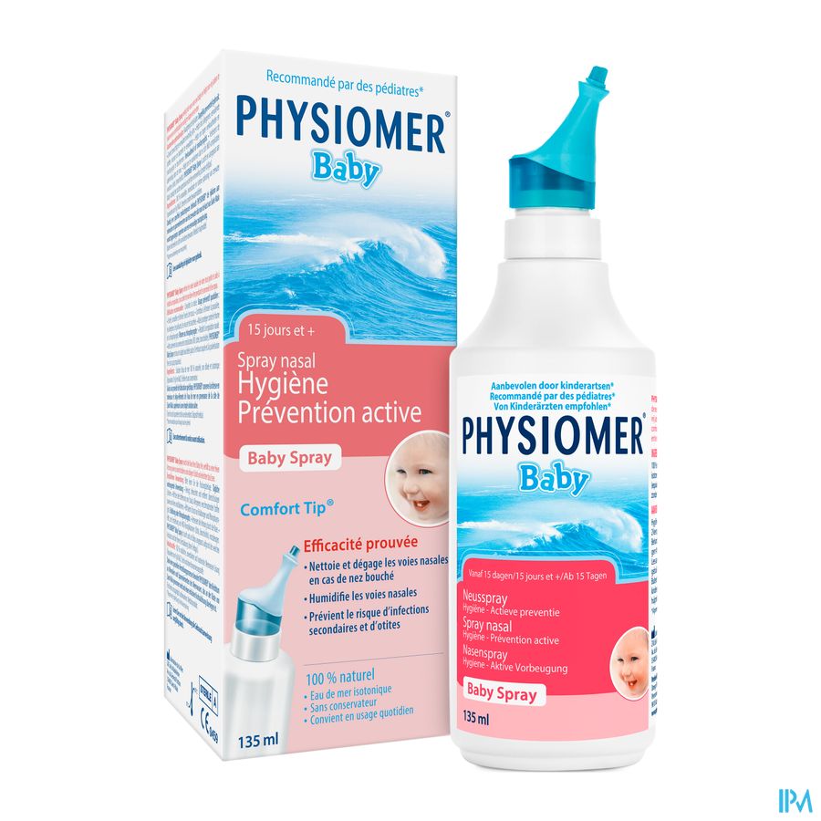 Physiomer® Baby Spray Nasal Isotonique 135ml - Prévention Ou En Cas De Rhume