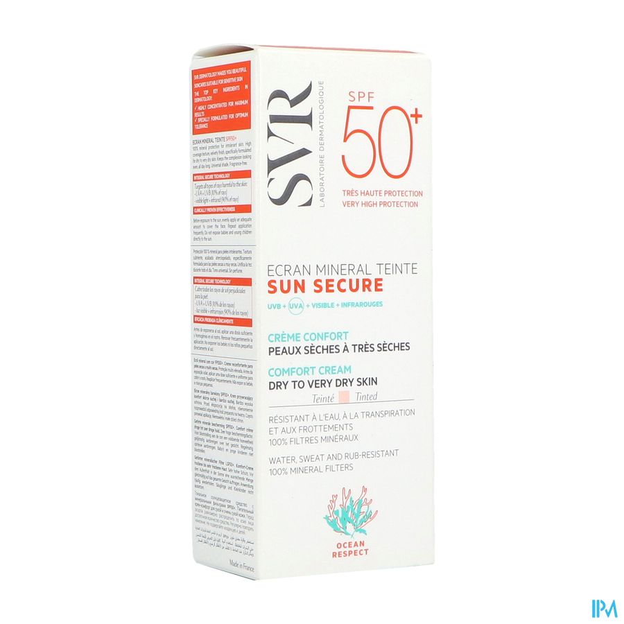 Svr Sun Secure Mineral Tein.peau Seche Spf50+ 60ml