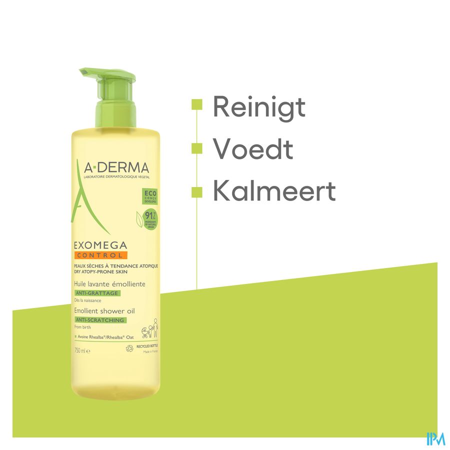 A-DERMA - EXOMEGA CONTROL HUILE LAVANTE ÉMOLLIENT ANTI-GRATTAGE