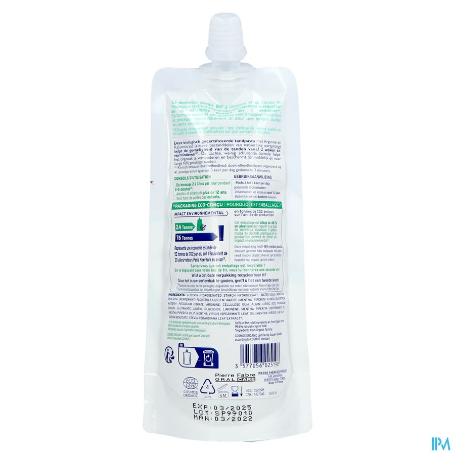 ELGYDIUM Dents sensibles - dentifrice éco conçu certifié BIO