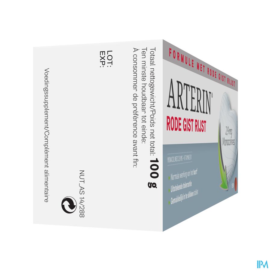 Arterin® Levure Rouge De Riz 2,9 Mg De Monacolines 180 Comprimés