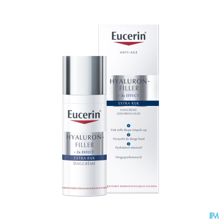 Hyaluron-Filler Extra Riche Soin de Jour Anti-Rides & Anti-Âge Peau Très Sèche avec pompe 50ml