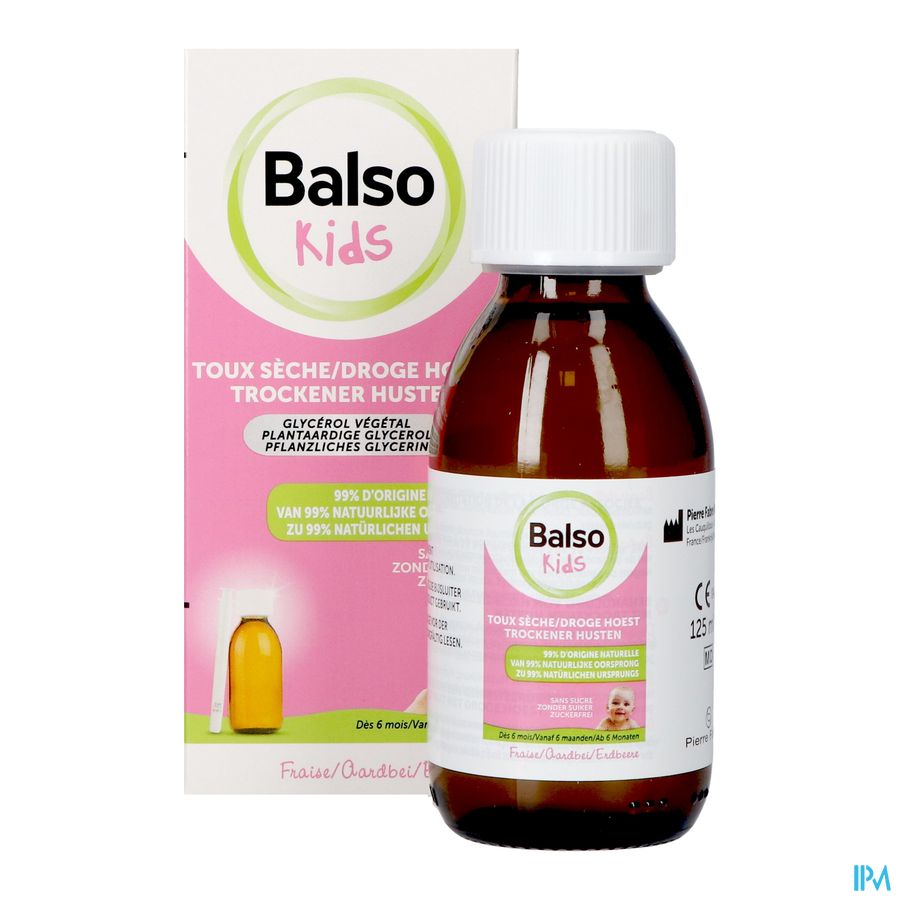 Balso Kids Sirop Toux S/sucre 125ml + Pipette Nf