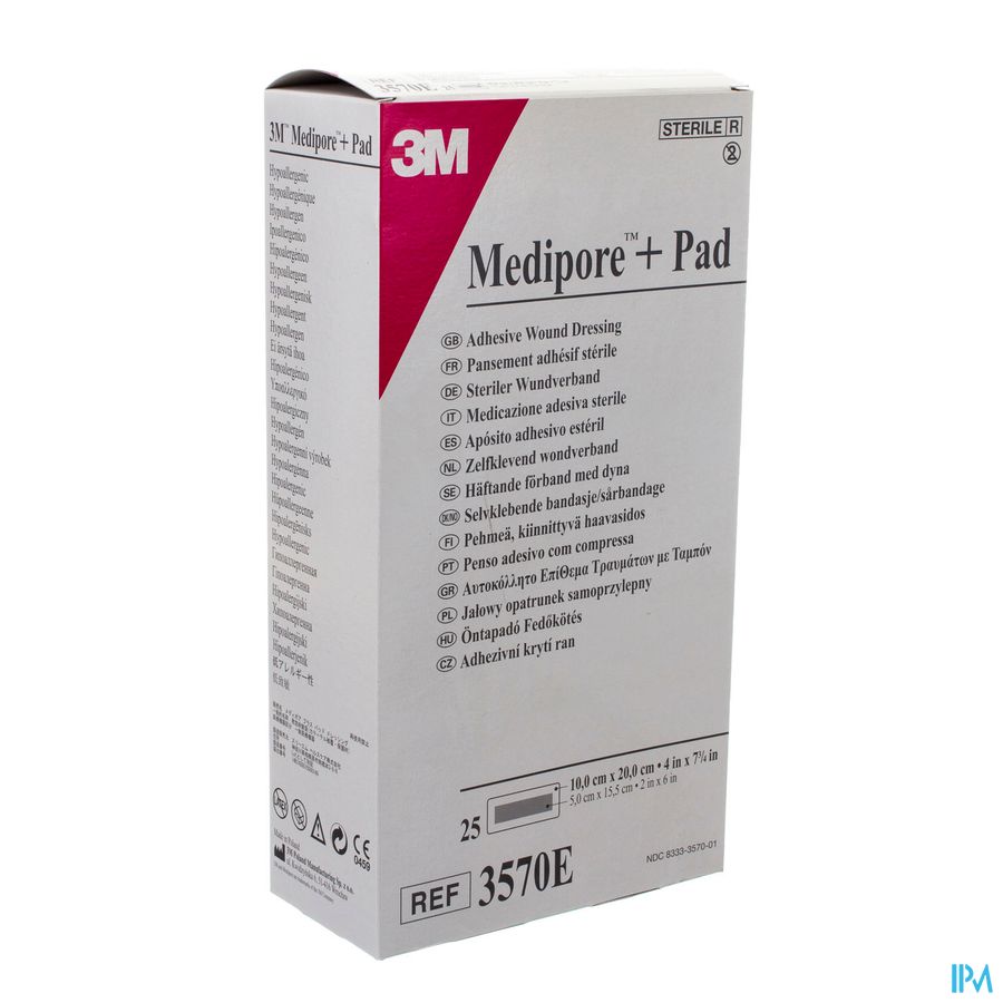 Medipore + Pad 3m 10x20,0cm 25 3570e