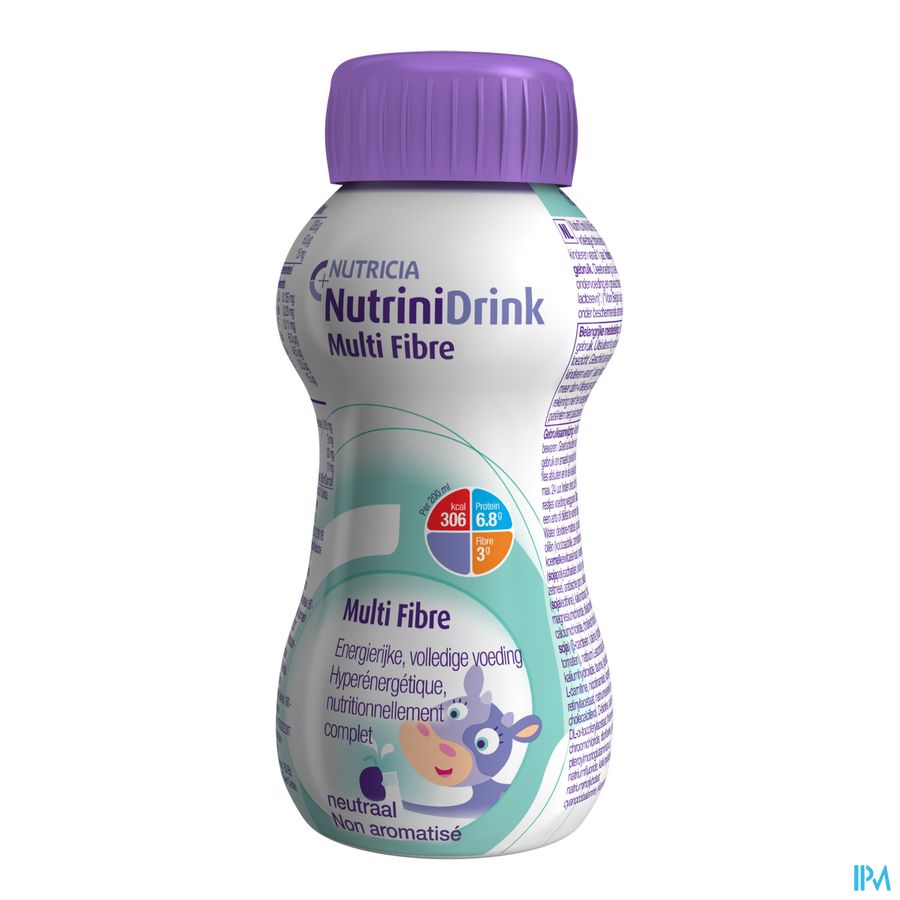 Nutrinidrink Multi Fibre Arôme Neutre Bouteille 200ml