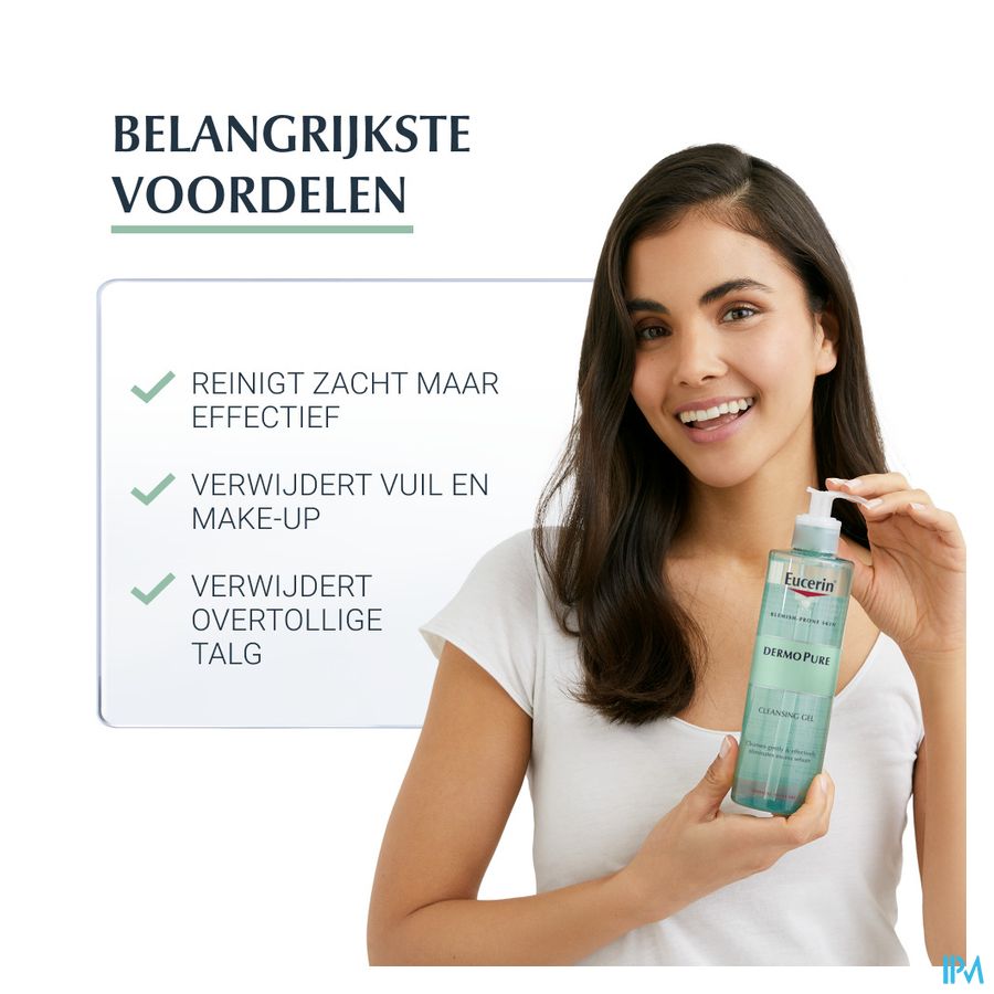 DermoPure Gel Nettoyant Acné Peau à Imperfections avec pompe 400ml
