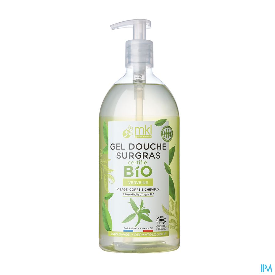 Mkl Gel Douche Bio Verveine Fl Pompe 1l