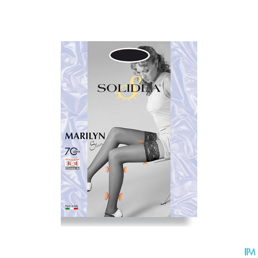 Solidea Bas Marilyn 70 Sheer Nero 4-l