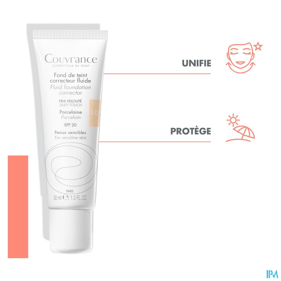 Eau Thermale Avène COUVRANCE Fond de teint fluide porcelaine