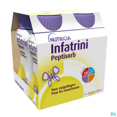 Infatrini Peptisorb Pour Nourrissons Complément Nutritionnel Dénutrition Bouteilles 4x200ml