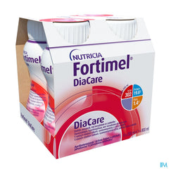 Fortimel DiaCare Arôme Fraise Complément Nutritionnel Dénutrition Bouteilles 4x200ml