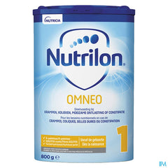 Nutrilon Omneo 1 crampes, coliques, selles dures, constipation Bébé 0-6 mois lait en poudre 800g