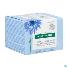 Klorane - Crème d’Eau de Bleuet au Bleuet BIO et Acide hyaluronique - Visage et yeux crème rafraichissante et défatigante