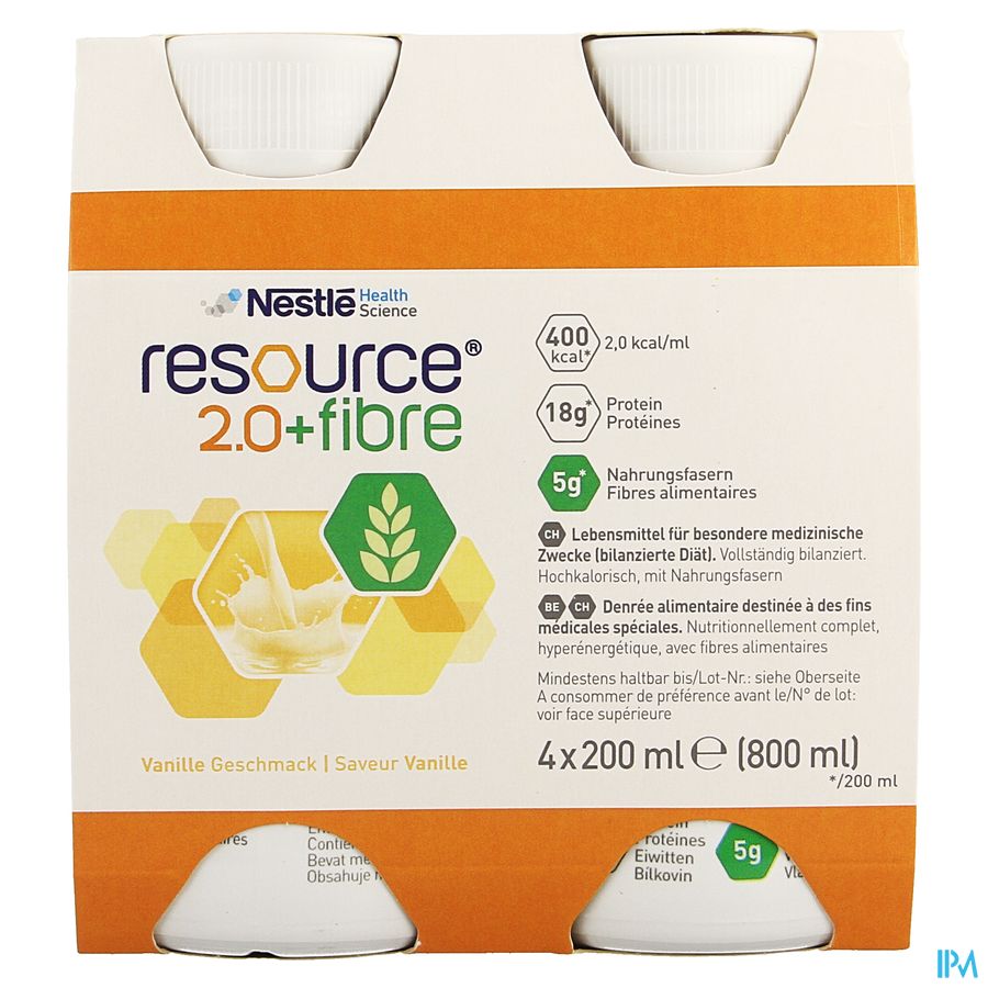 Resource 2.0 Fibre Vanille 4x200ml 12100793