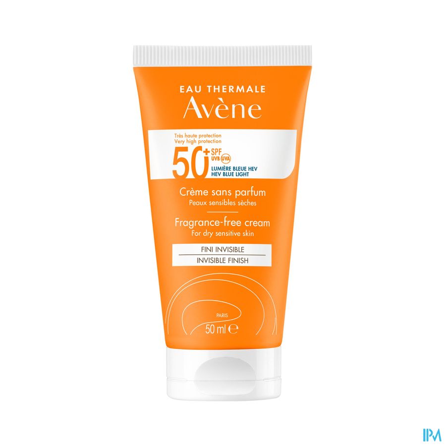 Avène Solaire Crème sans parfum SPF50+ Très Haute protection visage 50ml