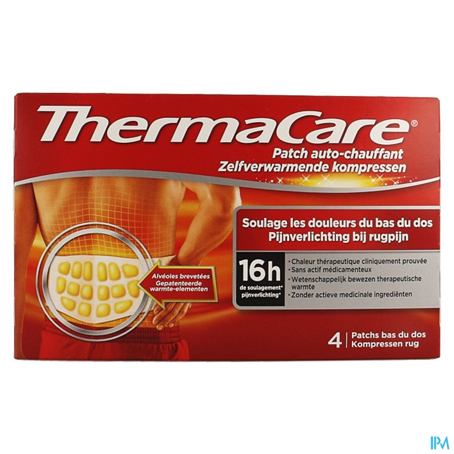 Thermacare Patch Auto-chauffant Douleurs Dos & muscles - 4 pièces