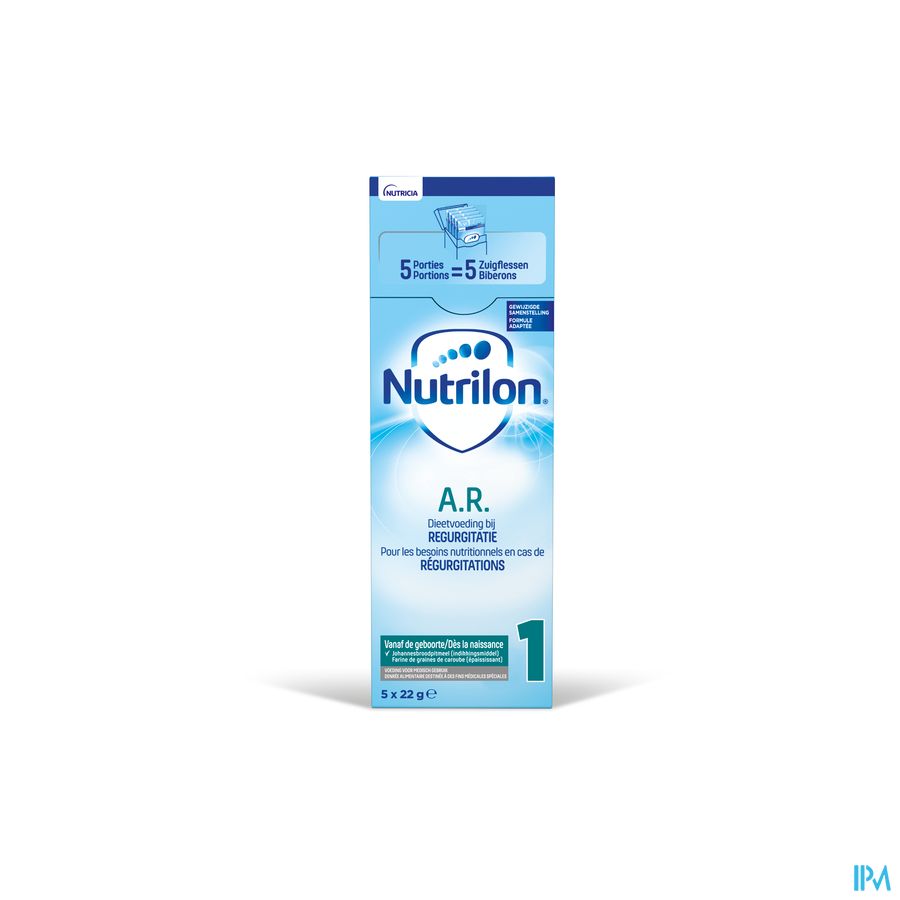 Nutrilon AR 1 en cas de régurgitations Bébé 0-6 mois lait en poudre Sachets 5x23g