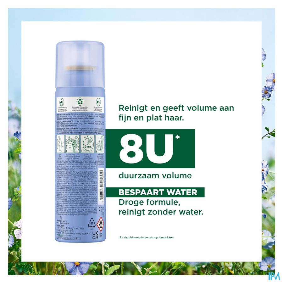 Klorane - Shampoing sec Volume au Lin BIO - Cheveux fins, sans volume