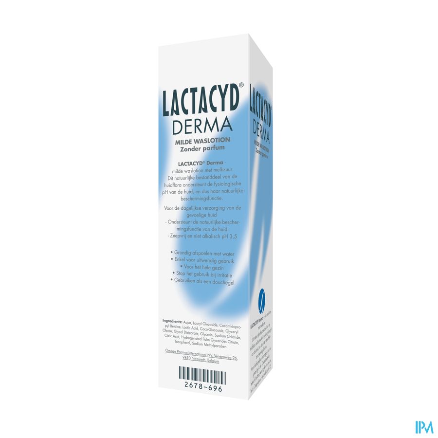 Lactacyd® Derma – Émulsion Lavante – Visage & Corps – Usage Quotidien – 250 ml