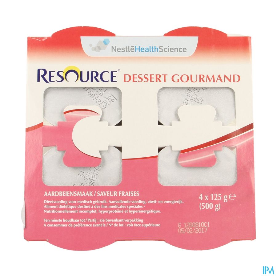 Resource Dessert Gourmand Fraise 4x125g 12311130