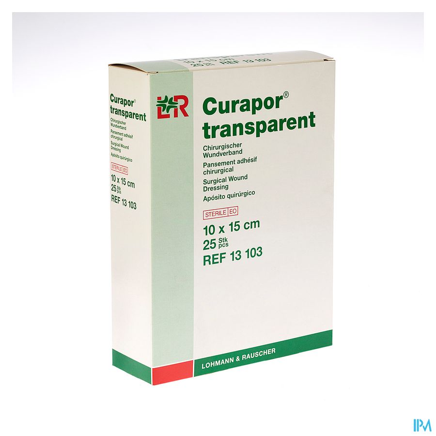 Curapor Transparent Steril 10cmx15cm 25 13103