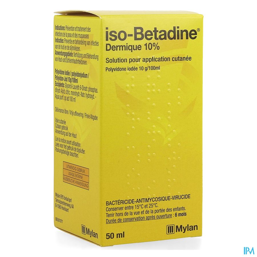 Iso Betadine Dermique 10% Sol Fl 50ml