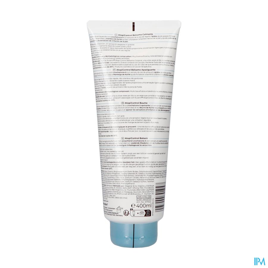 Eucerin Atopicontrol Baume 400ml Nf