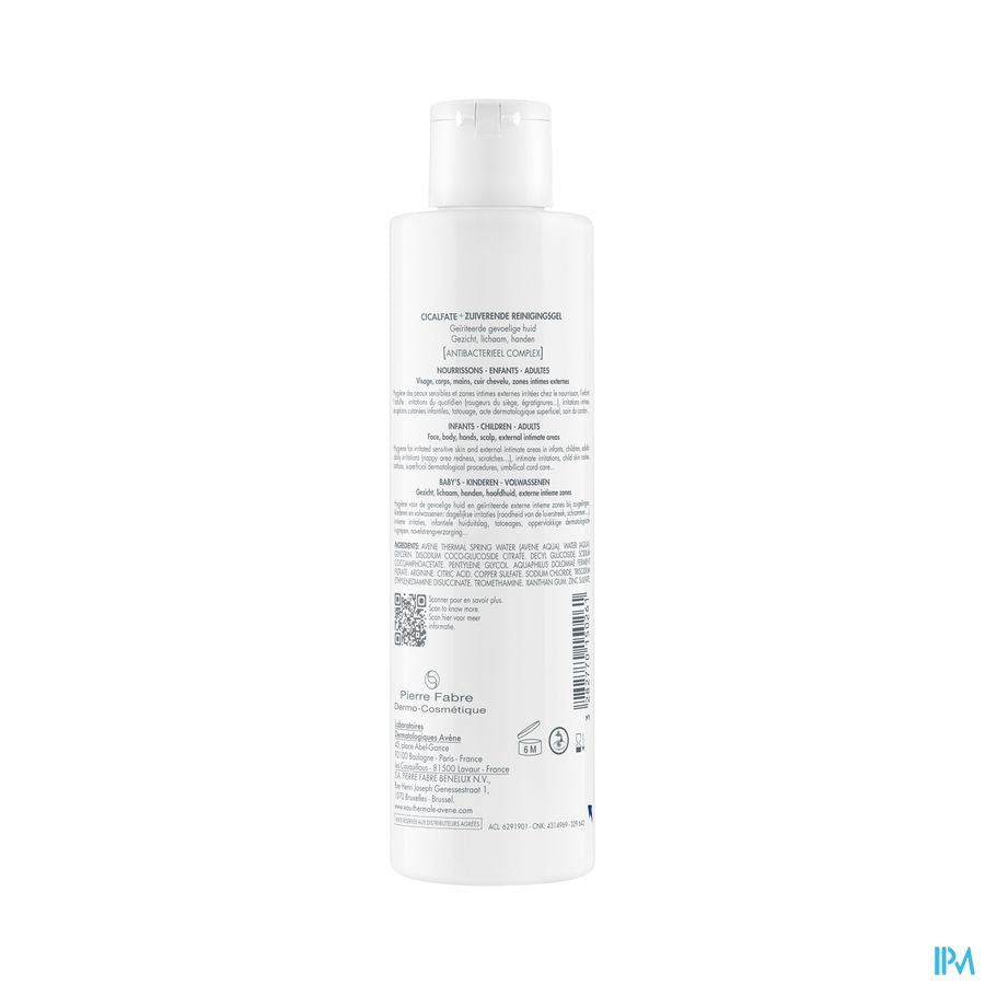 Eau Thermale Avène CICALFATE+ Gel Nettoyant Assainissant Peaux sensibles irritées - Visage, corps, mains