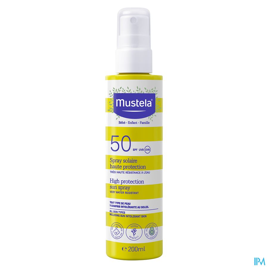 Mustela spray solaire très haute protection spf50 famille 200ml