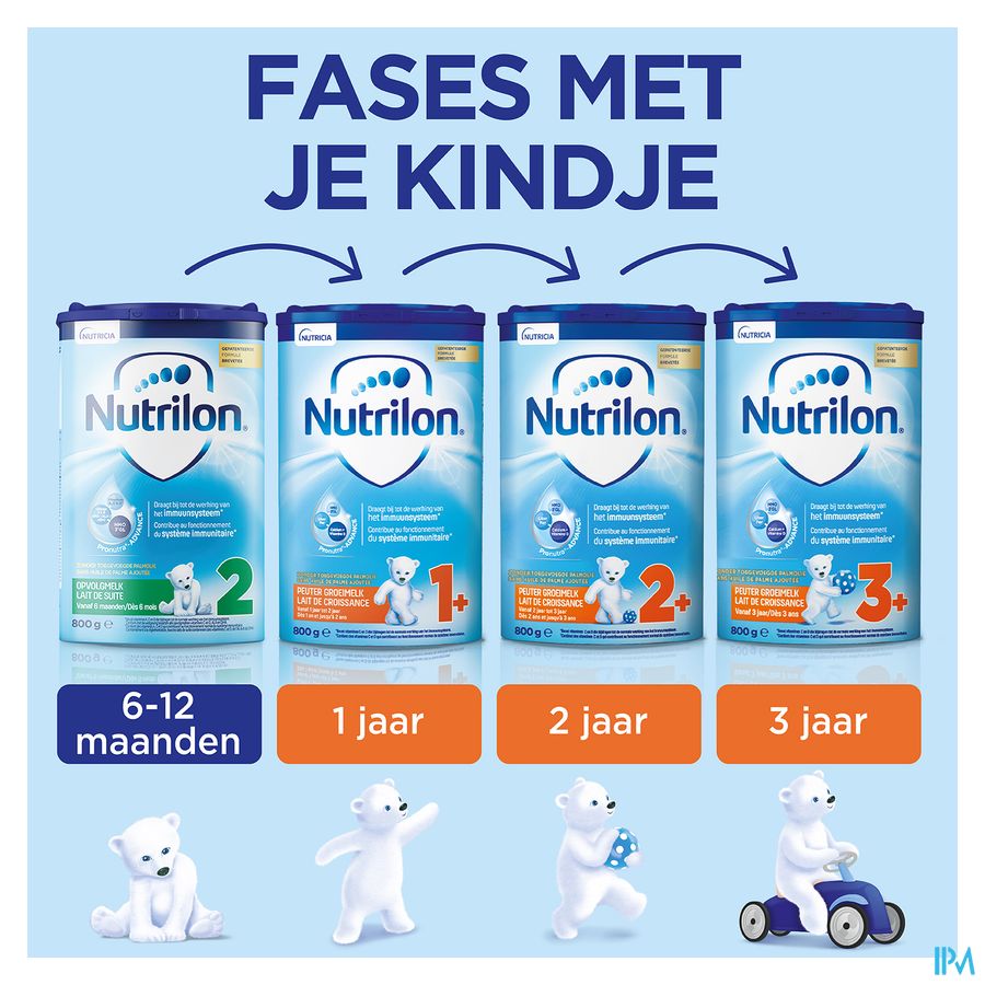 Nutrilon 3+ | Lait De Croissance Enfant dès 3 ans  | Lait en Poudre pour Biberon | Boite 800g