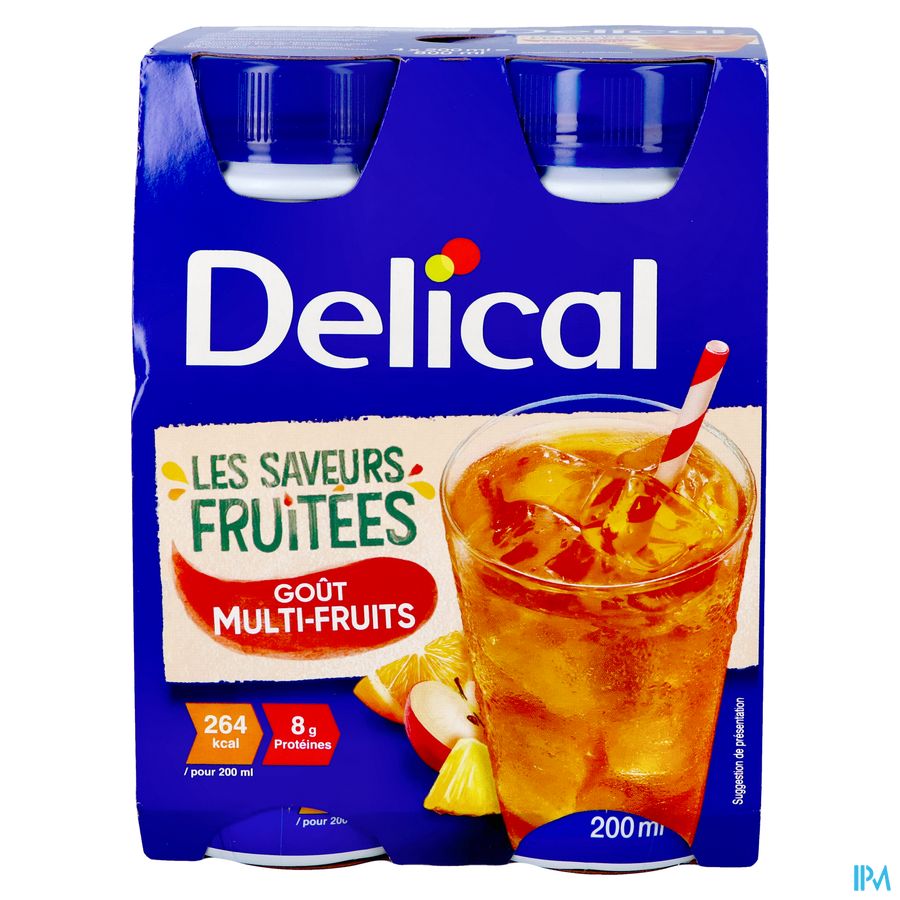 Delical Boisson Fruitee Multi-fruits 4x200ml