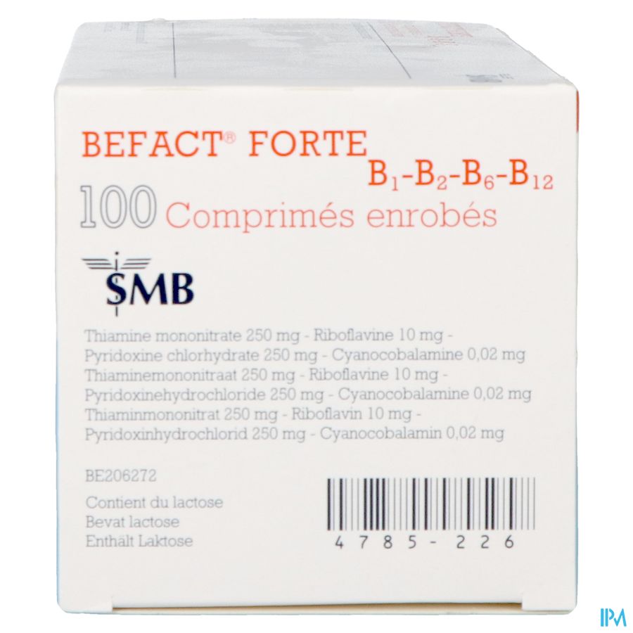 Befact Forte B1-b2-b6-b12 Comp Enrobe 100 Ud