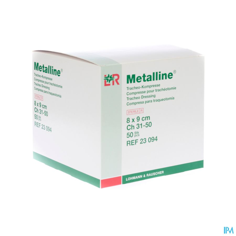 Metalline Compresse Tracheo Ster 8x9cm 50 23094
