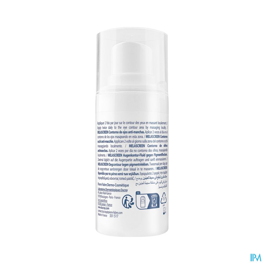 Ducray MELASCREEN Contour des yeux anti-taches anti-rides anti-cernes VITAMINE C