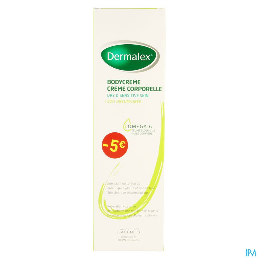 DERMALEX CREME CORPORELLE - 10%UREE - PEAU SECHE ET SENSIBLE - 500ML PROMO