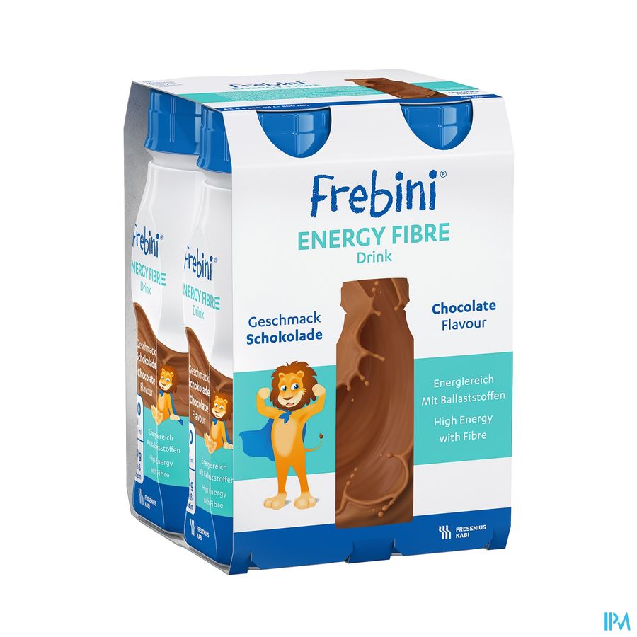 Frebini Energy Fibre Drink Enf Chocolat Fl 4x200ml